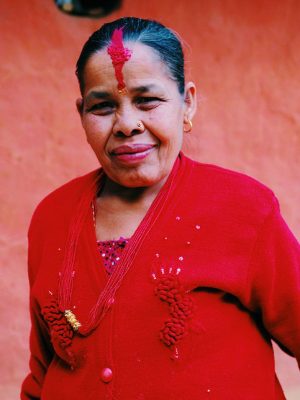 Red woman - Nepal