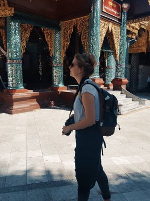 Julie walking - Myanmar