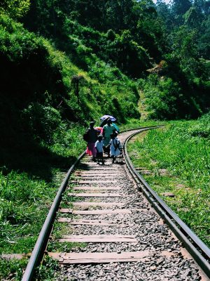 Family on rails - Sri lanka