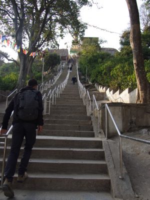 Stairs to the temple - Katmandou